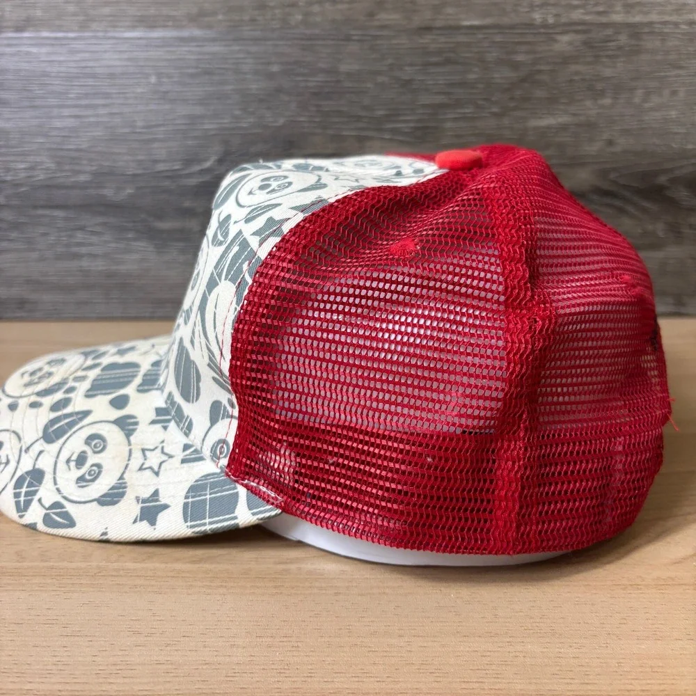 San Diego Zoo Hat Cap Snap Back Gray Red Panda Trucker Adjustable